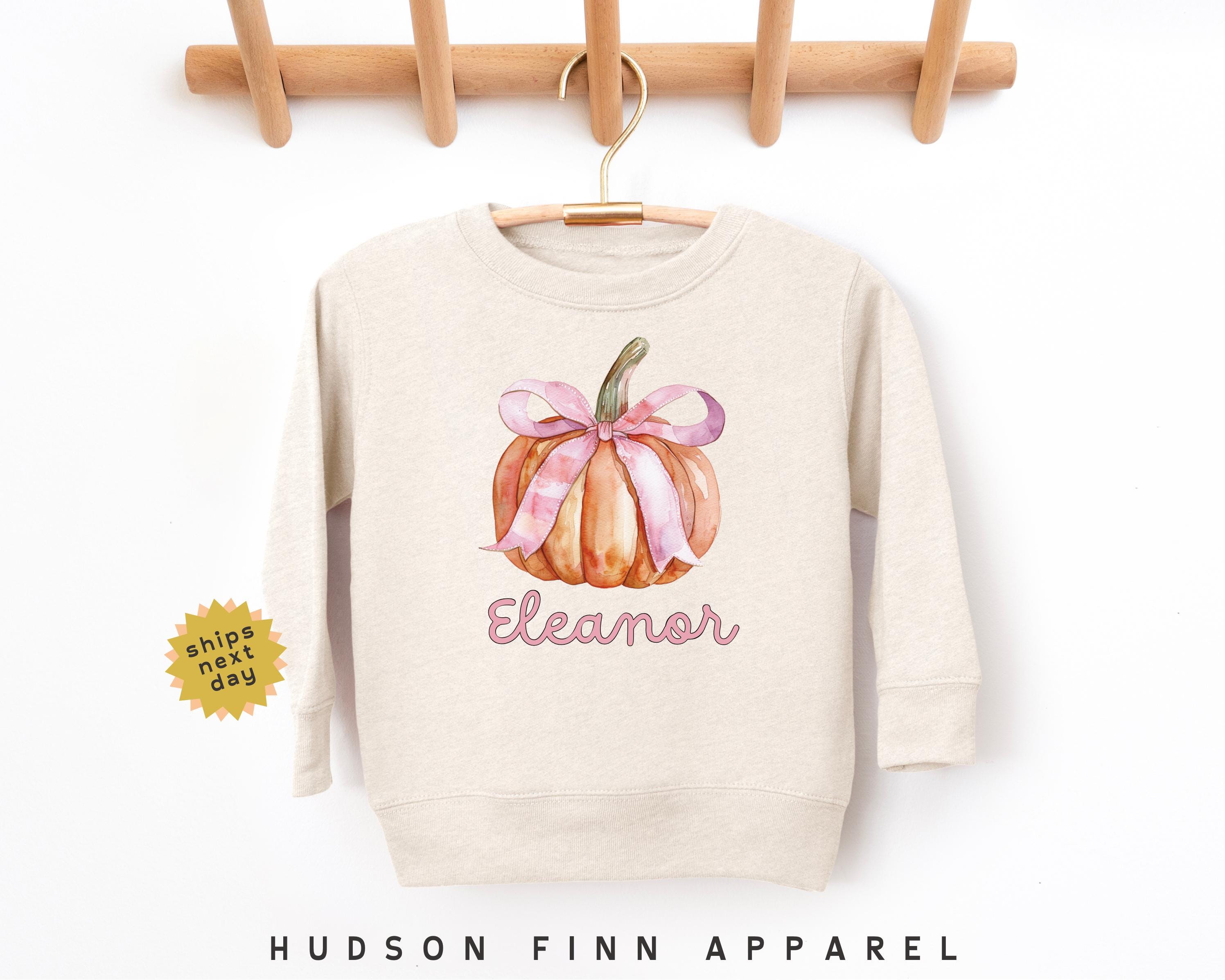 Baby Girl Pumpkin Print Outfit - Long Sleeve Sweatshirt & Flared Pants Halloween Set