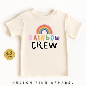 Rainbow Crew Shirt, Pride Rainbow Crew Shirt, Rainbow Crew Toddler Tee, Pride Month T-Shirt, Gift for LGBTQ Community, Rainbow Shirt