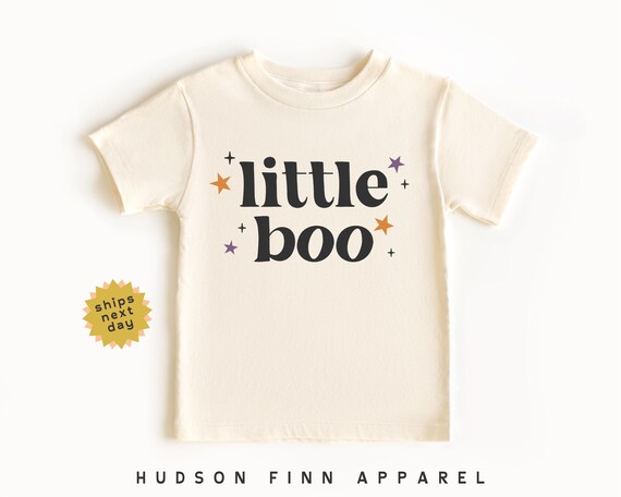 Kids Halloween Shirt, Little Boo Halloween Toddler Shirt, Natural Ghost Kids Tee, Halloween Youth T-Shirt, Matching Sibling Halloween Shirts