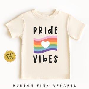 Pride Vibes Shirt, Pride Flag Shirt, Rainbow Pride Toddler Tee, Pride Month T-Shirt, Gift for LGBTQ Community, LGBTQ Gift, Rainbow Flag