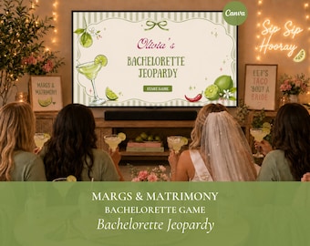 Margs and Matrimony Categories and Cocktails Trivia Game Editable Canva Bachelorette Bridal Shower Game Margarita Bach Party Bundle
