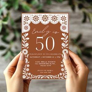Cielito Lindo Birthday Invitation Terracotta Editable Canva Template Mexican Fiesta Digital Invite Papel Picado Party Instant Download