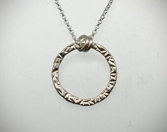 Sterling Medium Sized Circle Necklace