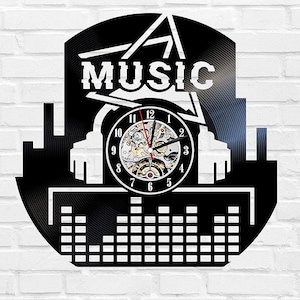 Music Vinyl Record Clock, Christmas Gifts For Boys, DJ Home Decor, Kids Bedroom Wall Art, Apartment Decorations, Music Lover Gift