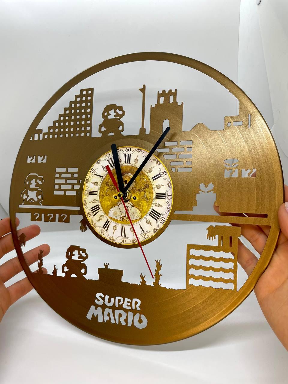 激レア　スーパーマリオ　掛け時計　マリオ　クロック　ブラック　インテリア 激レア スーパーマリオ 掛け時計 マリオ クロック ブラック インテリア