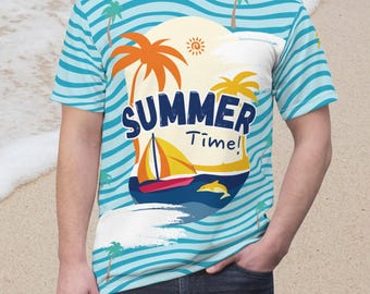 Summer Time AOP T-Shirt | Soft, Lightweight, Breathable