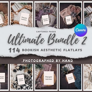 Book Flat Lay Canva Template: Instagram Mockup (Digital Download)