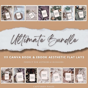 Book Flat Lay Canva Templates: Instagram Mockup (Digital Download)