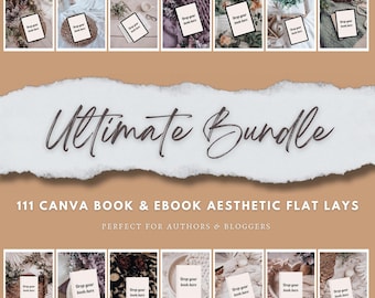 Book Flat Lay Canva Templates: Instagram Mockup (Digital Download)