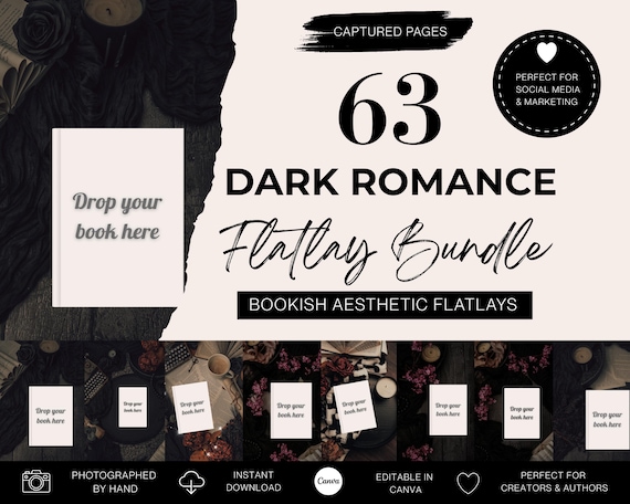 Book Flat Lay Canva Template: Instagram Mockup (Digital Download)