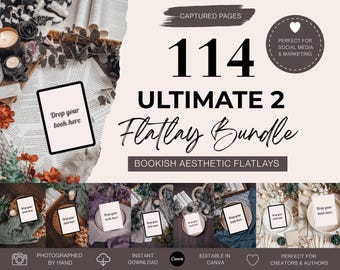 Book Flat Lay Canva Template: Instagram Mockup (Digital Download)