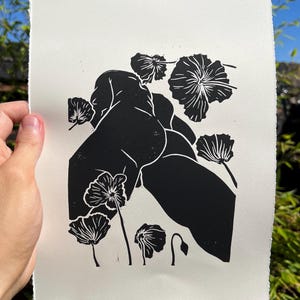 Poppy - Queer Art Lino Print