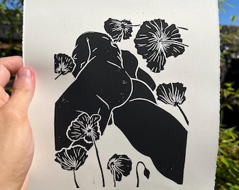 Poppy - Queer Art Lino Print
