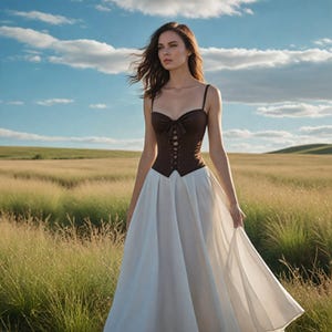 Women&#39;s Medieval Maxi Dress, Cottagecore Sleeveless Dress For Her, Renaissance Dress With Bodice, Vintage Style Lace up Dress, LARP Outfit