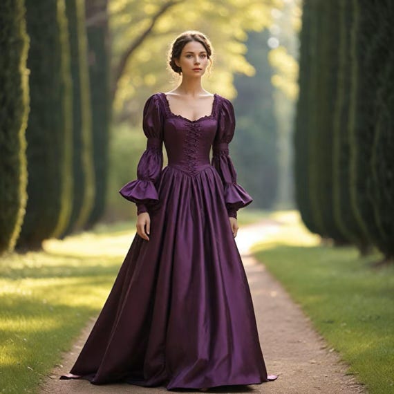 purple brown dress 100% Linen Wrap Dress - Midi Dress, Pure Linen, Adjustable Dress, Fall Wrap Dress - Shadow Purple - M
