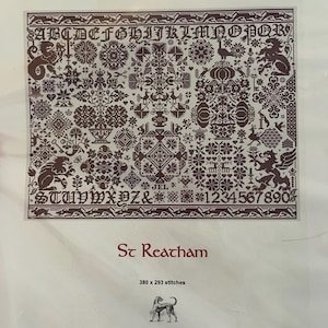 Long Dog Samplers - St Reatham - Cross Stitch Pattern - Original pamphlet
