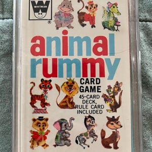 Jogo de cartas ANIMAL RUMMY vintage