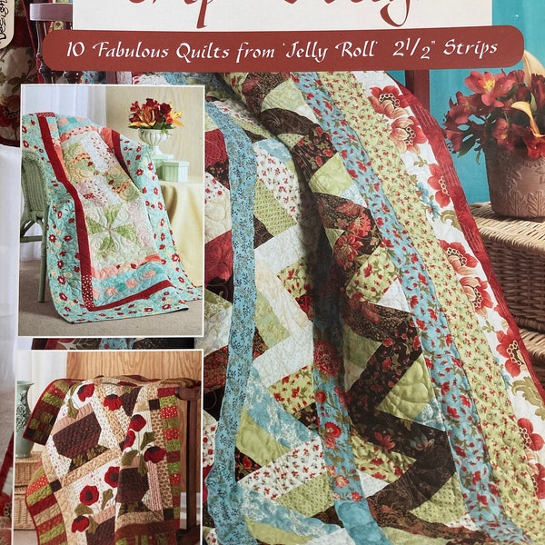 Strip Delight - 10 fabulous quilts from Jelly Roll  2 1/2” strips - Quilt Pattern book by Suzanne McNeill