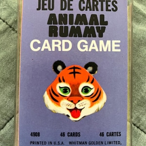 Jogo de cartas ANIMAL RUMMY vintage