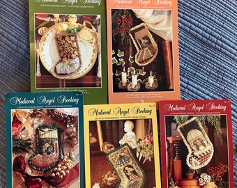 Medieval Angel Stocking patterns #1, 2, 4, 5 & 6 Cross Stitch patterns