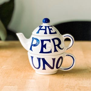 Vintage Starbucks Tea Set: Hand-Painted Deruta Italian Ceramics