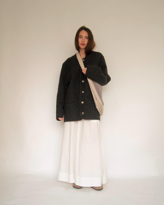 Cardigan en laine autrichienne vintage des années 90 tricot