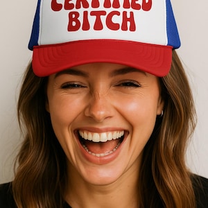 Zertifizierte Bitch-Hut, lustige Statement-Hut, mutige Damenmode-Hut, trendige Streetwear-Hut, sarkastisches Zitat-Hut, cooles Geschenk für sie