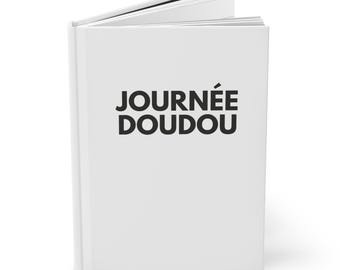 花柄ハードカバージャーナル：フランス語の名言、エレガントなデザイン、罫線入り150ページ