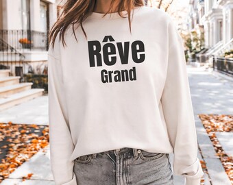 Rêve Grand ユニセックス クルーネック スウェットシャツ：インスピレーションあふれる着心地