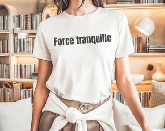 オーバーサイズコットンボックスTシャツ：トランキルフォース ユニセックスTシャツ