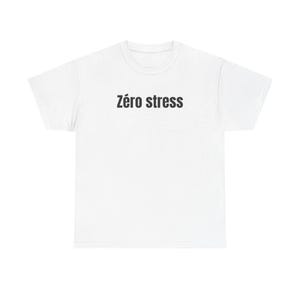 Zéro Stress Heavy Cotton Tee - Unisex Relaxed Fit Comfort Shirt image 2