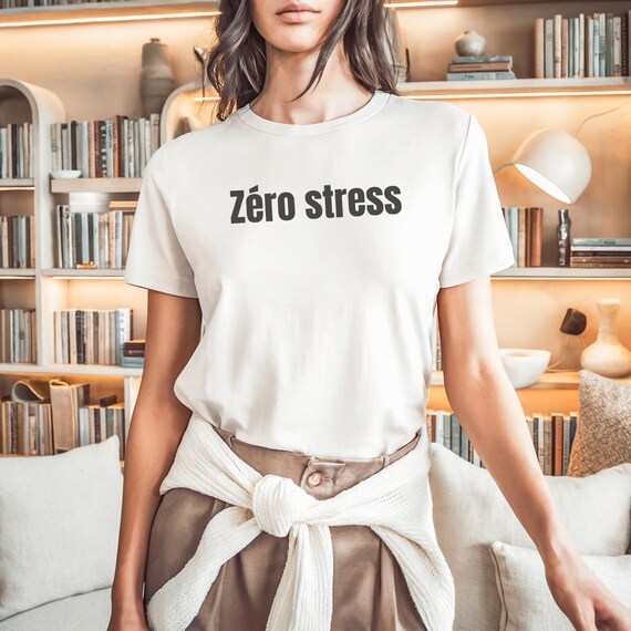 Zéro Stress Heavy Cotton Tee - Unisex Relaxed Fit Comfort Shirt