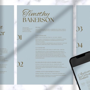 Plantilla de CV de lujo • CV de 1 página + 2 páginas • 4 variaciones de color • Carta de presentación a juego • Tamaños Carta de EE. UU. y A4 • Edición en el navegador (Canva)