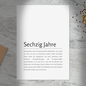 60 Jahre Karte zum Selbstausdrucken • 60. Geburtstag • Sofort-Télécharger aussi PDF, PNG • Druckvorlage anpassbar im A6-Postkartenformat, A5, A4