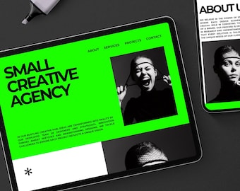 Creative Agency Website Template for Canva – One Page Portfolio & Modern Landing Page for Studios, Designers, Creatives