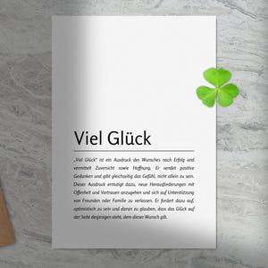 Viel Glück Karte zum Selbstausdrucken • Sofort-Download come PDF + PNG • Druckvorlage in A6 (Postkartenformat), A5, A4 • Anpassbar in Canva