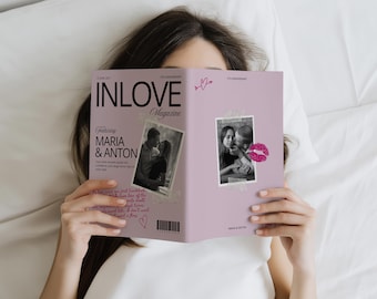 Love Magazine Template: Romantic Photo Book Gift (Canva A4)