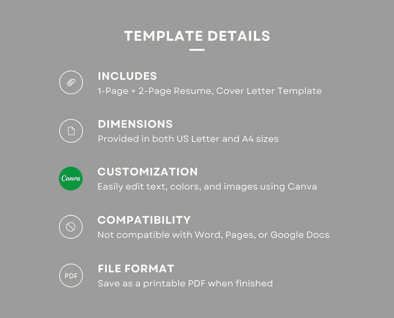 Creative CV Template for Canva • Resume Editable in Browser • 1-page ...