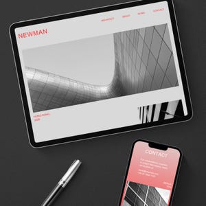Canva Architekten Website Template: Modernes Portfolio / Landing Page (Digitaler Download)