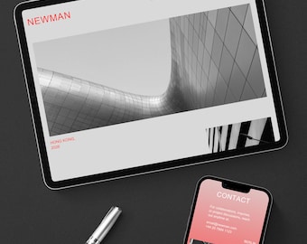 Canva Architekten Website Template: Modernes Portfolio / Landing Page (Digitaler Download)
