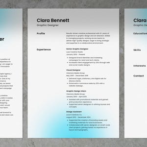 Modelo de currículo criativo para designer • CV moderno editável no navegador (Canva) • Layout de 1 página + 2 páginas + Carta de apresentação • Tamanhos US Letter + A4