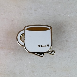 Kawaii Tea Cup Enamel Pin ~ Enamel Pin ~ Kawaii Enamel Pin ~ Cute Pastel Pin for Tea Lovers ~ Adorable Kawaii Gift ~ Tea Party Accessory