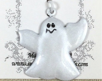 Ghost Charm - Hand Painted - for Quilting, Crafters, Scrapbook, Needlecraft, Jewelry - Item #141