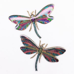 Large Metal Dragonfly-One of a Kind-Hand Painted with Resin