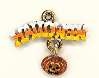 Halloween Charm - Hand Painted - for Quilting, Crafters, Scrapbook, Needlecraft, Jewelry - Item #1436