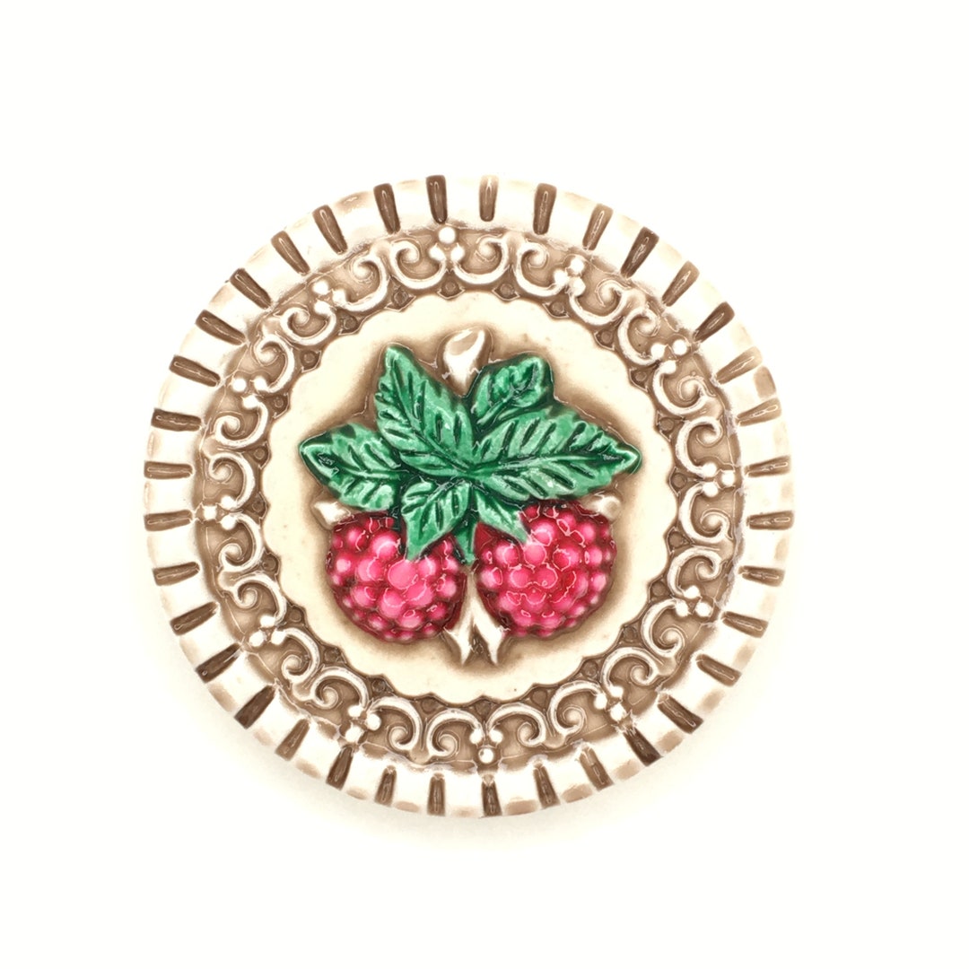 Hopkins Raspberry Buttons Art Stone Raspberry Picture Button or Cabochon-as-1098 HP - Etsy