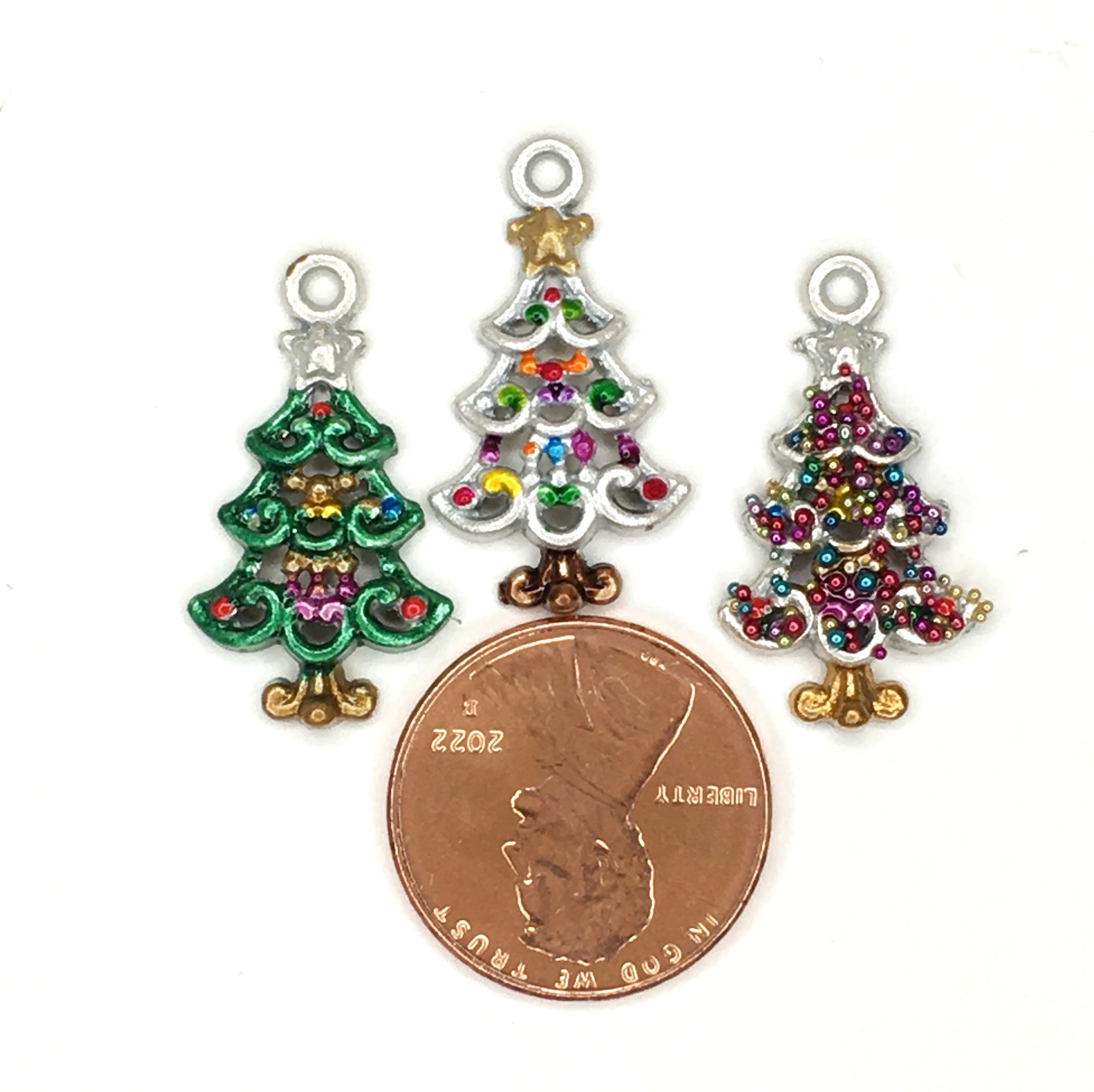 クリスマスツリー チャーム 鋳造金属クリスマスツリーチャーム-C-6 - Etsy 日本