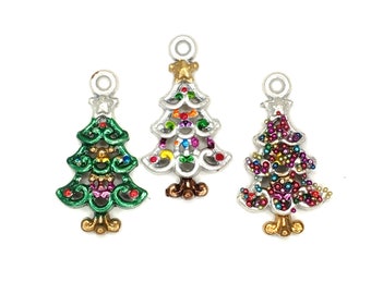 Cast Metal Christmas Tree Charms-C-6