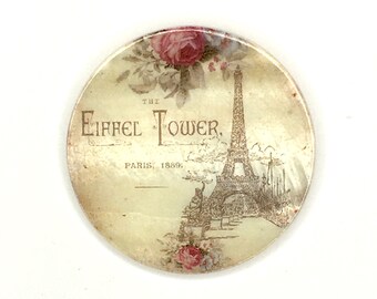 Mother of Pearl, Button or Cabochon -Paris- Eiffel Tower- #1741