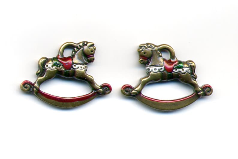 Crafters Jewelry Item #1557 for Quilting Needlecraft Rocking Horse Charm Scrapbook Hand Painted